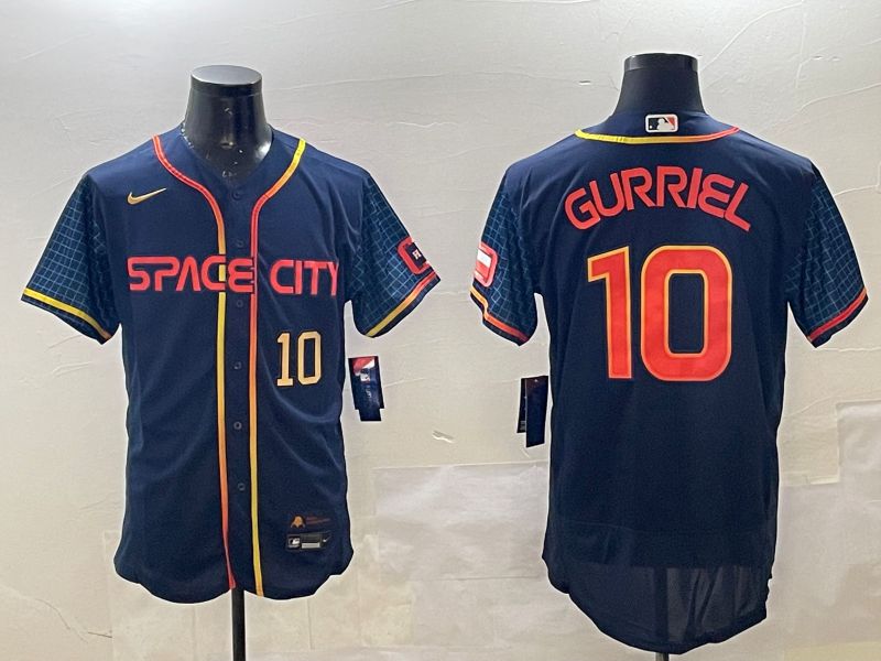 Men Houston Astros #10 Gurriel Blue City Edition Elite 2025 Nike MLB Jersey style 5->houston astros->MLB Jersey
